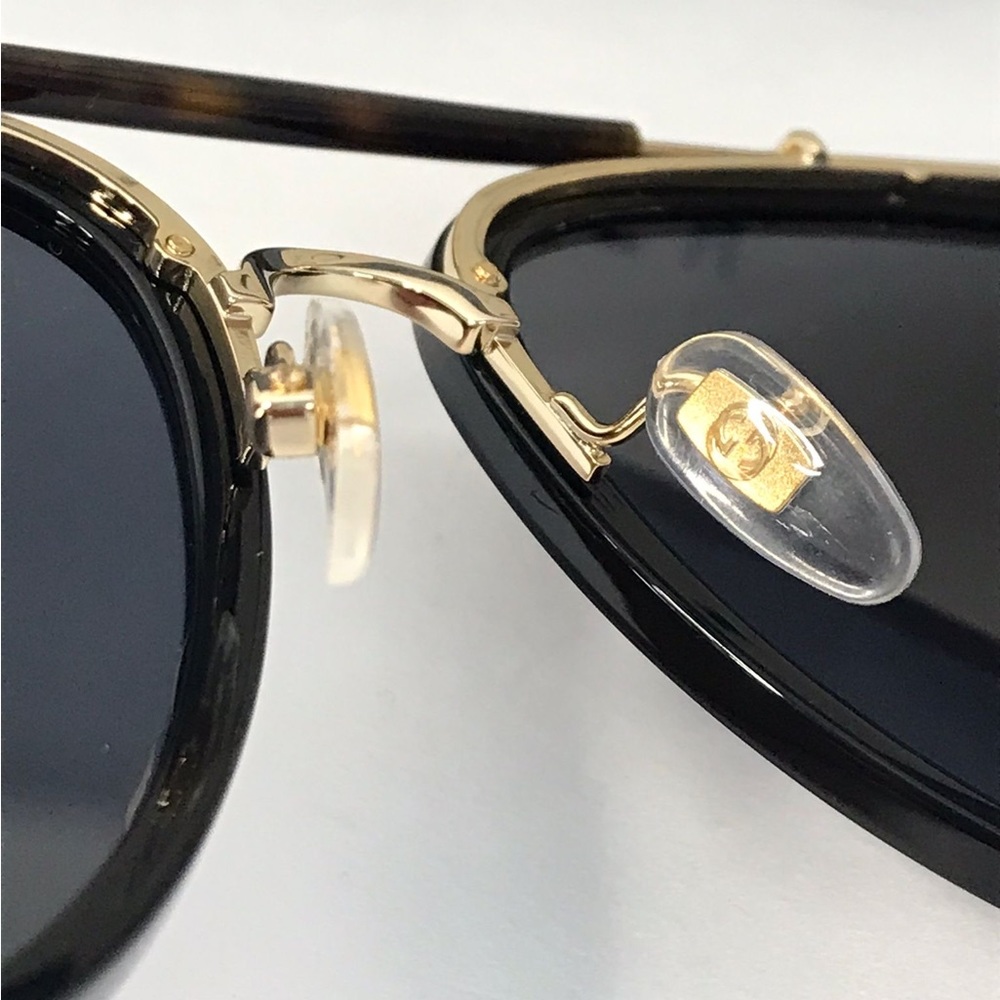 New- 💯 Authentic Gucci GG0672S Women's Aviator Sunglasses, Black/Grey - Picture 12 of 16